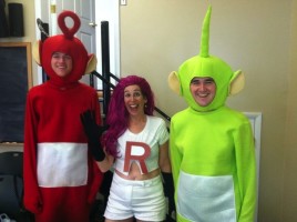 teletubbies and team rocket costume